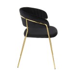 LumiSource Tania Chair - Set of 2 - BLACK - Side