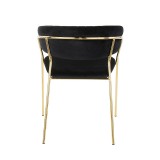 LumiSource Tania Chair - Set of 2 - BLACK - Rear
