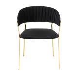 LumiSource Tania Chair - Set of 2 - BLACK - Front