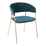 LumiSource Tania Chair - Set of 2 - TEAL - Perspective