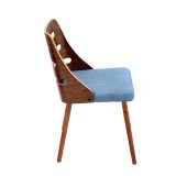 LumiSource Trevi Chair - BLUE - Side