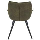 LumiSource Wrangler Chair - Set of 2 - GREEN - Rear
