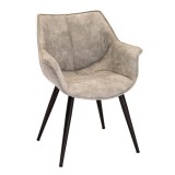 LumiSource Wrangler Chair - Set of 2 - LIGHT GREY - Perspective