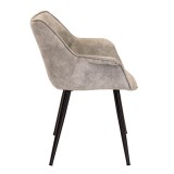 LumiSource Wrangler Chair - Set of 2 - LIGHT GREY - Side