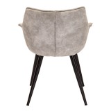 LumiSource Wrangler Chair - Set of 2 - LIGHT GREY - Rear