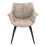 LumiSource Wrangler Chair - Set of 2 - LIGHT GREY - Front