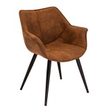 LumiSource Wrangler Chair - Set of 2 - RUST - Perspective