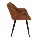 LumiSource Wrangler Chair - Set of 2 - RUST - Side