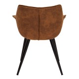 LumiSource Wrangler Chair - Set of 2 - RUST - Rear
