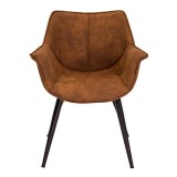 LumiSource Wrangler Chair - Set of 2 - RUST - Front