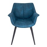LumiSource Wrangler Chair - Set of 2 - BLUE - Front