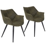 LumiSource Wrangler Chair - Set of 2 - GREEN 