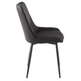 LumiSource Wayne Two-Tone Chair - Set of 2 - Grey + Black - Side