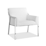 Dalton Leisure Armchair White - Angled