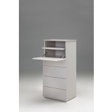 Vex 5-Drawer Chest Matte Stone - Top Drawers Opened