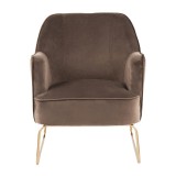 LumiSource Daniella Sleigh Accent Chair - ESPRESSO - Front