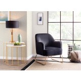 iSource Daniella Sleigh Accent Chair - BLACK - Lifestyle