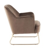 LumiSource Daniella Sleigh Accent Chair - ESPRESSO - Side
