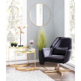 LumiSource Diana Lounge Chair - Black in Gold Metal Base - Lifestyle