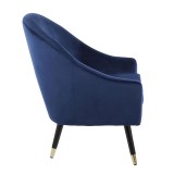 LumiSource Matisse Accent Chair - BLUE - Side