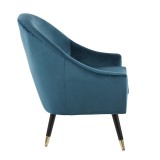 LumiSource Matisse Accent Chair - TEAL - Side