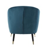 LumiSource Matisse Accent Chair - TEAL - Rear
