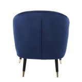 LumiSource Matisse Accent Chair - BLUE - Rear