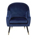 LumiSource Matisse Accent Chair - BLUE - Front