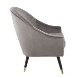 LumiSource Matisse Accent Chair - SILVER - Side