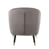 LumiSource Matisse Accent Chair - SILVER - Rear