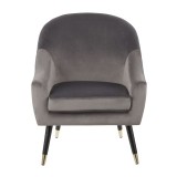 LumiSource Matisse Accent Chair - SILVER - Front