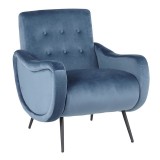 LumiSource Rafael Lounge Chair - TEAL - Perspective
