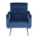 LumiSource Rafael Lounge Chair - BLUE - Front