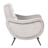LumiSource Rafael Lounge Chair - SILVER - Side