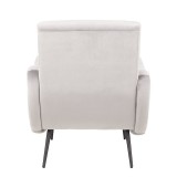 LumiSource Rafael Lounge Chair - SILVER - Rear