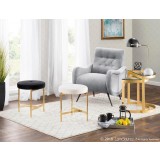 LumiSource Rafael Lounge Chair - SILVER - Lifestyle