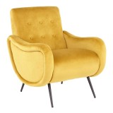 LumiSource Rafael Lounge Chair - YELLOW - Perspective