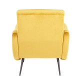 LumiSource Rafael Lounge Chair - YELLOW - Rear