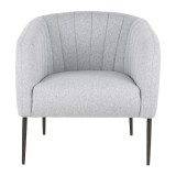 LumiSource Renee Accent Chair - GREY FABRIC - Front