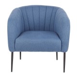 LumiSource Renee Accent Chair - BLUE FABRIC - Front