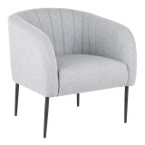 LumiSource Renee Accent Chair - GREY FABRIC - Perspective