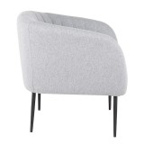 LumiSource Renee Accent Chair - GREY FABRIC - Side