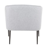 LumiSource Renee Accent Chair - GREY FABRIC - Rear