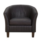 LumiSource Shelton Club Chair - CHOCOLATE BROWN - Front