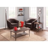 LumiSource Shelton Club Chair - CHOCOLATE BROWN - LIfestyle