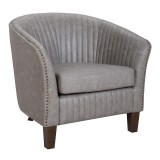 LumiSource Shelton Club Chair - LIGHT GREY - Perspective