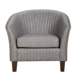 LumiSource Shelton Club Chair - LIGHT GREY - Front