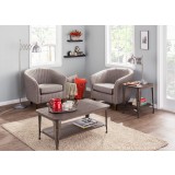 LumiSource Shelton Club Chair - LIGHT GREY - Lifestyle