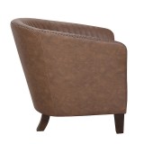 LumiSource Shelton Club Chair - BROWN - Side