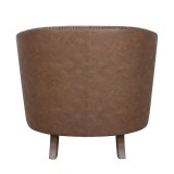 LumiSource Shelton Club Chair - BROWN - Rear